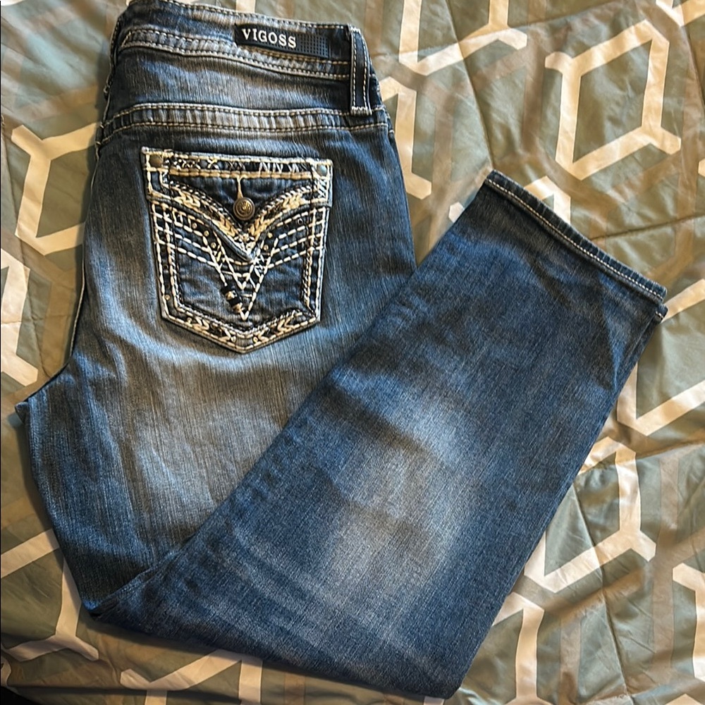 Vigoss Women's Distressed Blue Skinny Jeans
